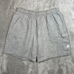 Nike Sportswear Club Fleece Cargo Shorts Dark Grey Heather CZ9956-063 Mens Large